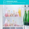 Reusable Food Storage Bags Stand Up, 3 Pack Leakproof Gallon Freezer Bags, BPA Free Snack Bags, Reusable Plastic Bags