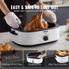 VEVOR Electric Roaster Oven, 22 QT Turkey Roaster Oven with Self-Basting Lid, 1450W Roaster Oven with Defrost & Warm Function, Adjustable Temp, Remova