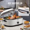 VEVOR Electric Roaster Oven, 22 QT Turkey Roaster Oven with Self-Basting Lid, 1450W Roaster Oven with Defrost & Warm Function, Adjustable Temp, Remova
