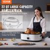 VEVOR Electric Roaster Oven, 22 QT Turkey Roaster Oven with Self-Basting Lid, 1450W Roaster Oven with Defrost & Warm Function, Adjustable Temp, Remova