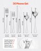 30-Piece Silverware Set Stainless Steel Cutlery Flatware Utensil Kitchen for 6