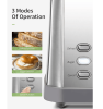 PS628 4 Slice toaster, electric griddle for sandwiches, silver, SUS304 food grade, 7 browning levels, 1.5-inch extra-wide slot, 3 functions-thawing/re